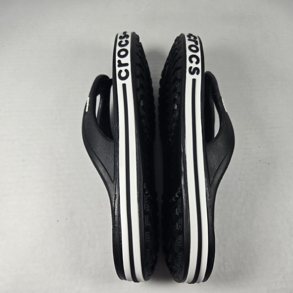 Crocs Adult Unisex Bayaband Black and White Flip Flop Sandals Size M6 W8 - Picture 6 of 7
